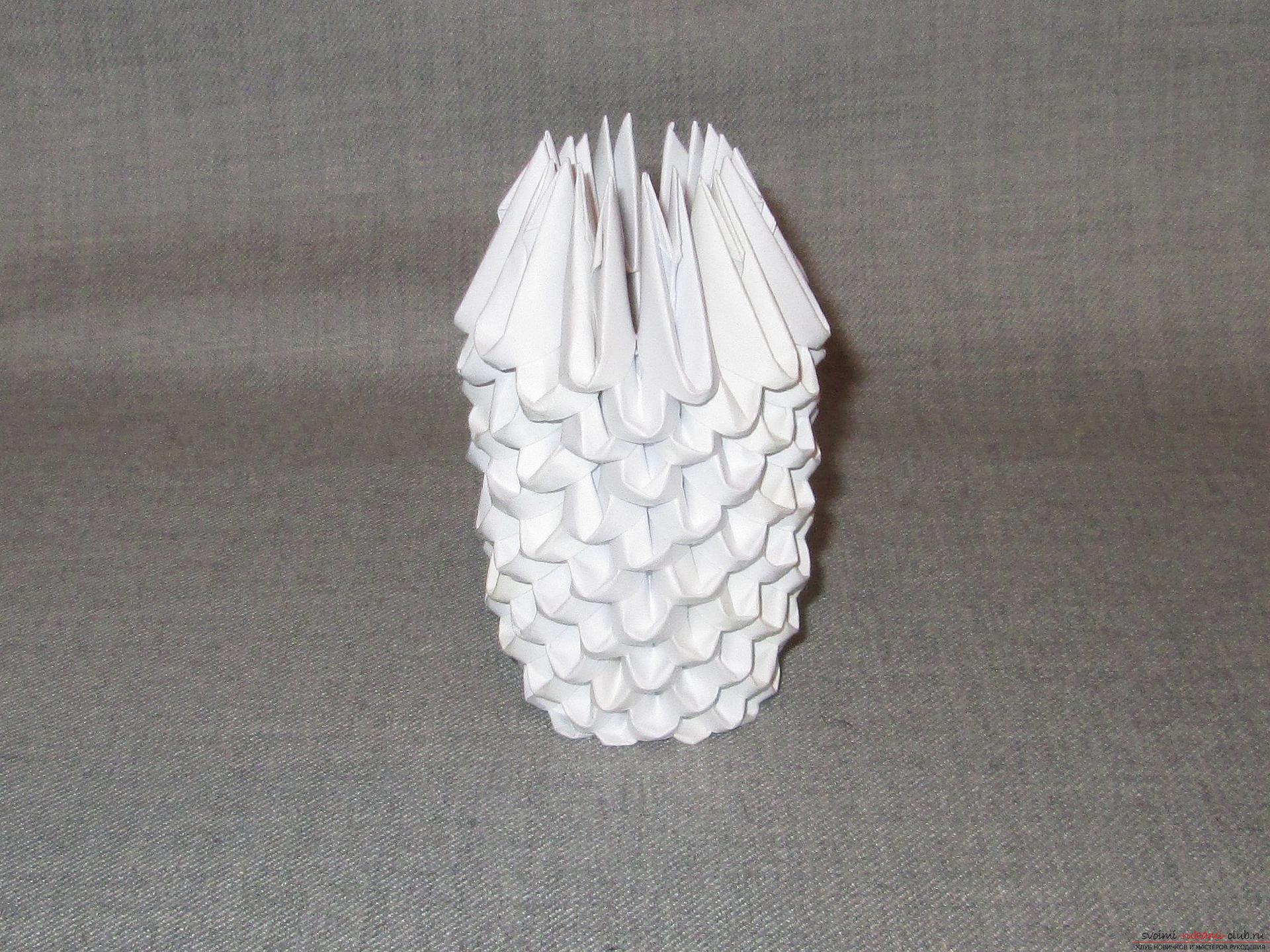 Для тех, кто любит собирать оригами из модулей, мастер-класс модульное оригами бабочки и грибочка.. Фото №4